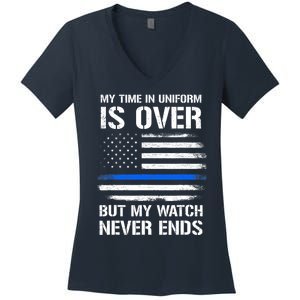 Retired Police Officer Gifts Women's V-Neck T-Shirt