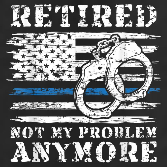 Retired Police Officer Retirement Funny Police 7 Panel Mesh Trucker Snapback Hat