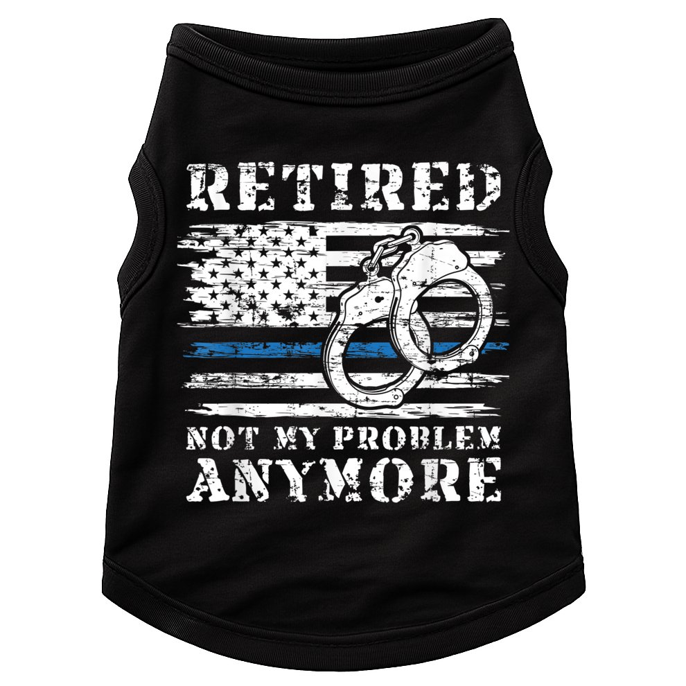 Retired Police Officer Retirement Funny Police Doggie Tank