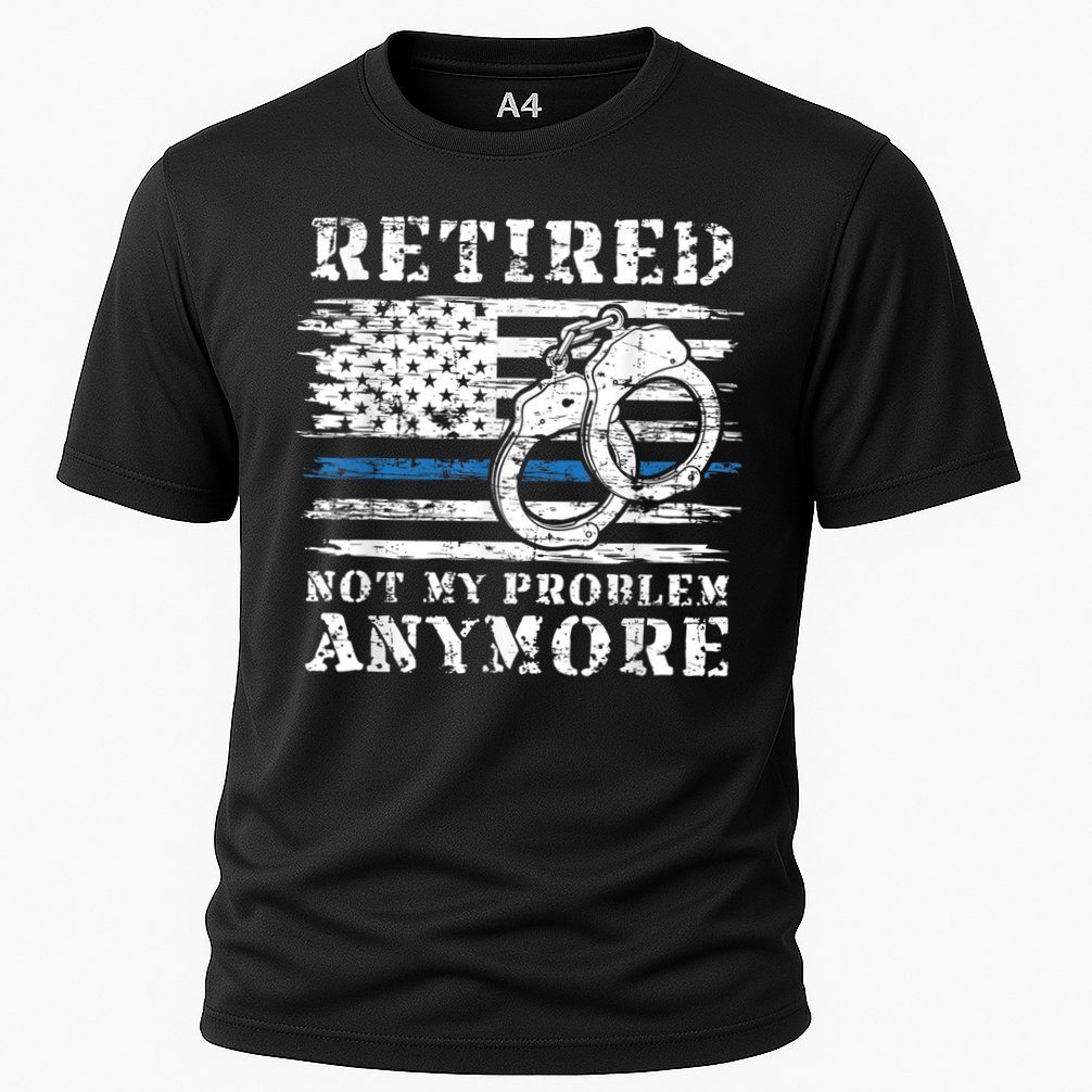 Retired Police Officer Retirement Funny Police Cooling Performance Crew T-Shirt