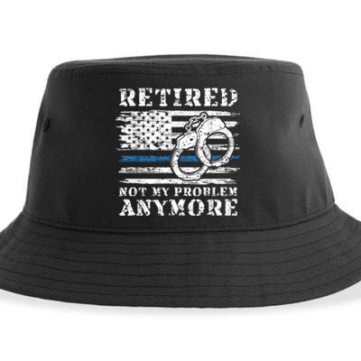 Retired Police Officer Retirement Funny Police Sustainable Bucket Hat