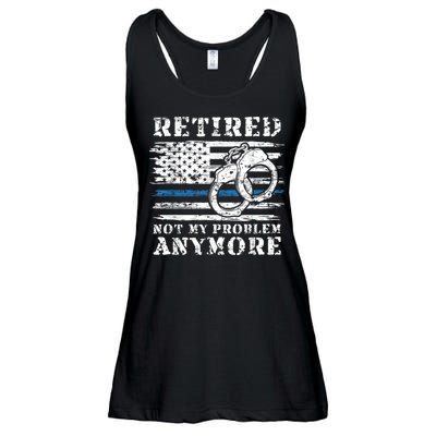 Retired Police Officer Retirement Funny Police Ladies Essential Flowy Tank