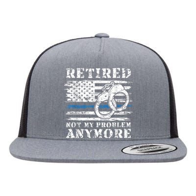 Retired Police Officer Retirement Funny Police Flat Bill Trucker Hat