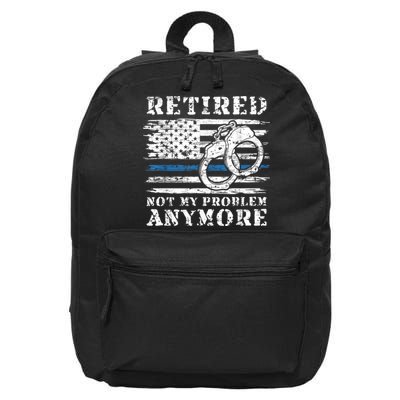 Retired Police Officer Retirement Funny Police 16 in Basic Backpack