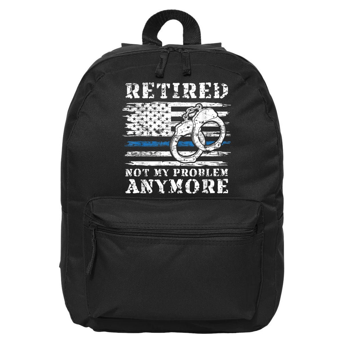 Retired Police Officer Retirement Funny Police 16 in Basic Backpack
