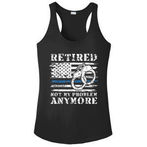 Retired Police Officer Retirement Funny Police Ladies PosiCharge Competitor Racerback Tank