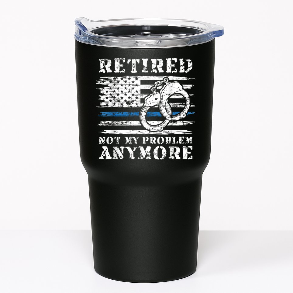 Retired Police Officer Retirement Funny Police Tumbler
