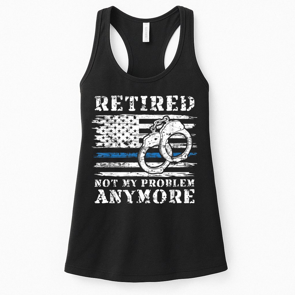 Retired Police Officer Retirement Funny Police Womens Tank Top