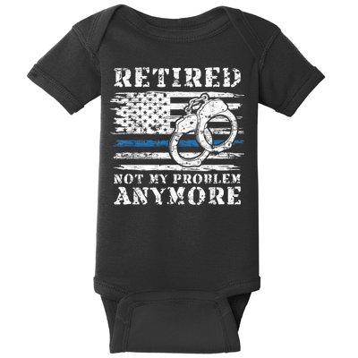 Retired Police Officer Retirement Funny Police Baby Bodysuit