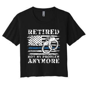 Retired Police Officer Retirement Funny Police Women's Crop Top Tee