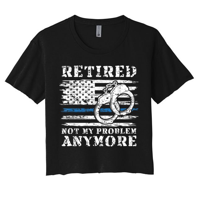 Retired Police Officer Retirement Funny Police Crop Top