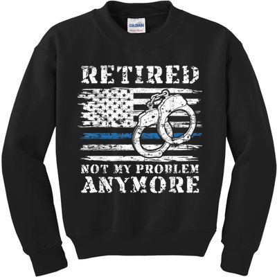 Retired Police Officer Retirement Funny Police Kids Sweatshirt