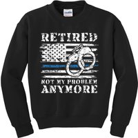 Retired Police Officer Retirement Funny Police Kids Sweatshirt