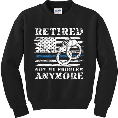 Retired Police Officer Retirement Funny Police Kids Sweatshirt