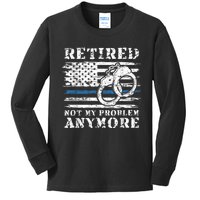 Retired Police Officer Retirement Funny Police Kids Long Sleeve Shirt