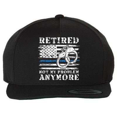 Retired Police Officer Retirement Funny Police Wool Snapback Cap