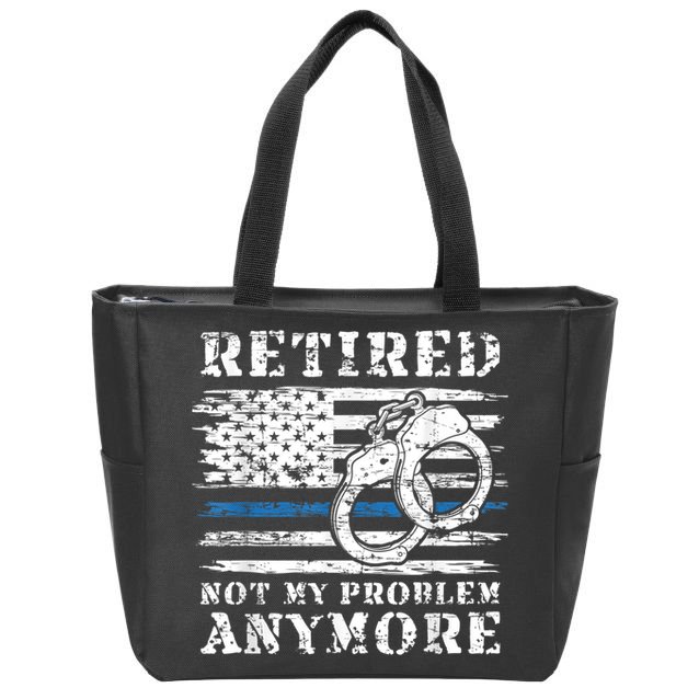 Retired Police Officer Retirement Funny Police Zip Tote Bag