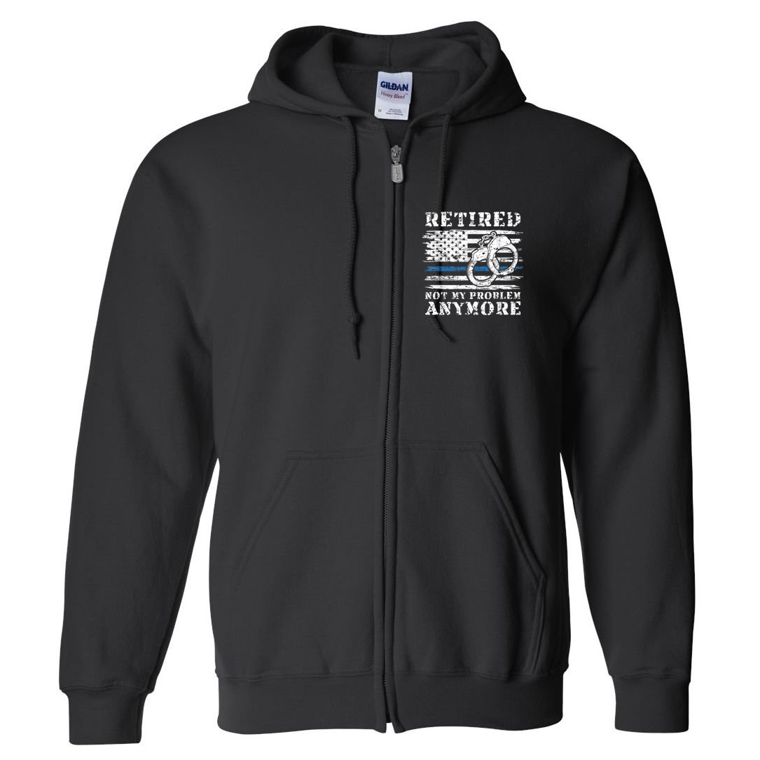 Retired Police Officer Retirement Funny Police Full Zip Hoodie