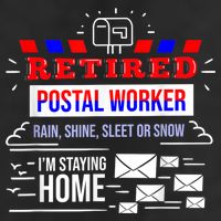 Retired Post Office Postal Worker Retirement Postman Adult Drive Performance Visor
