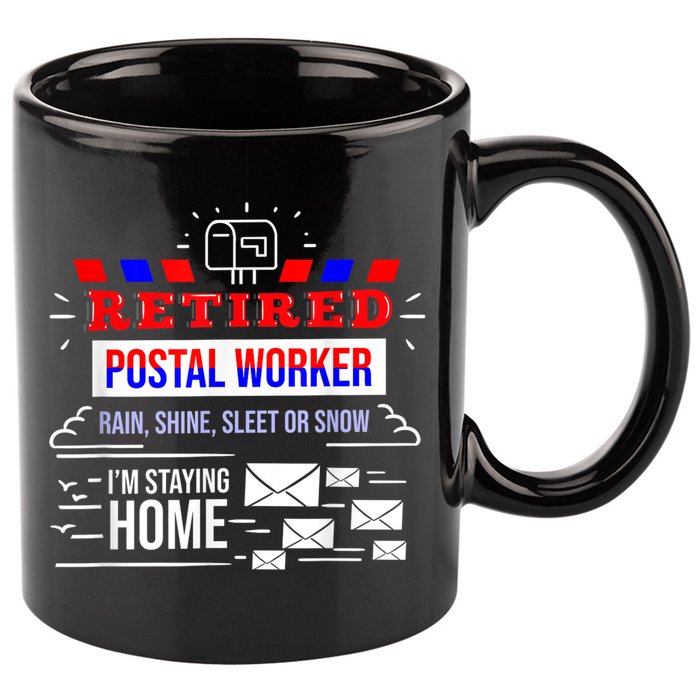 Retired Post Office Postal Worker Retirement Postman 11oz C Handle Ceramic Mug