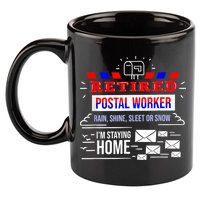 Retired Post Office Postal Worker Retirement Postman 11oz C Handle Ceramic Mug