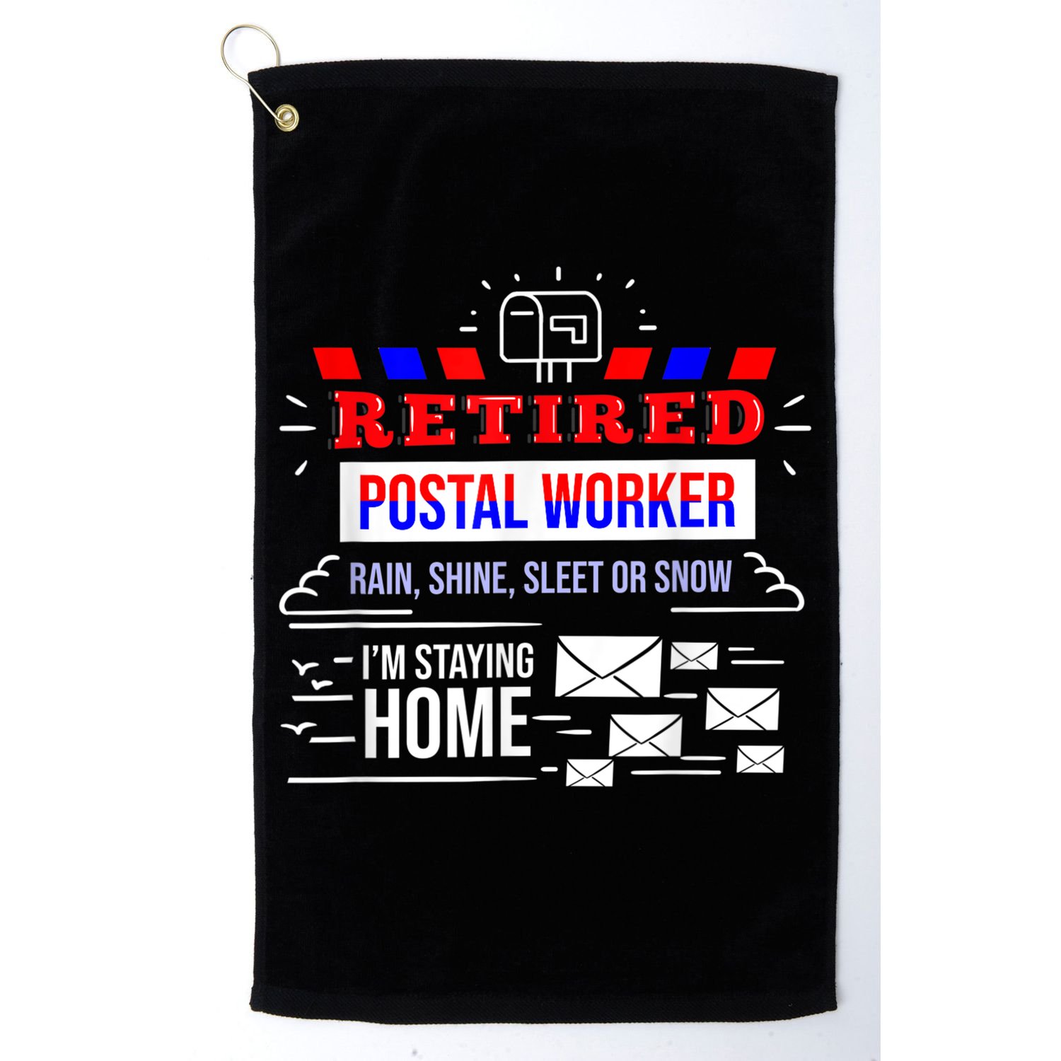 Retired Post Office Postal Worker Retirement Postman Golf Towel