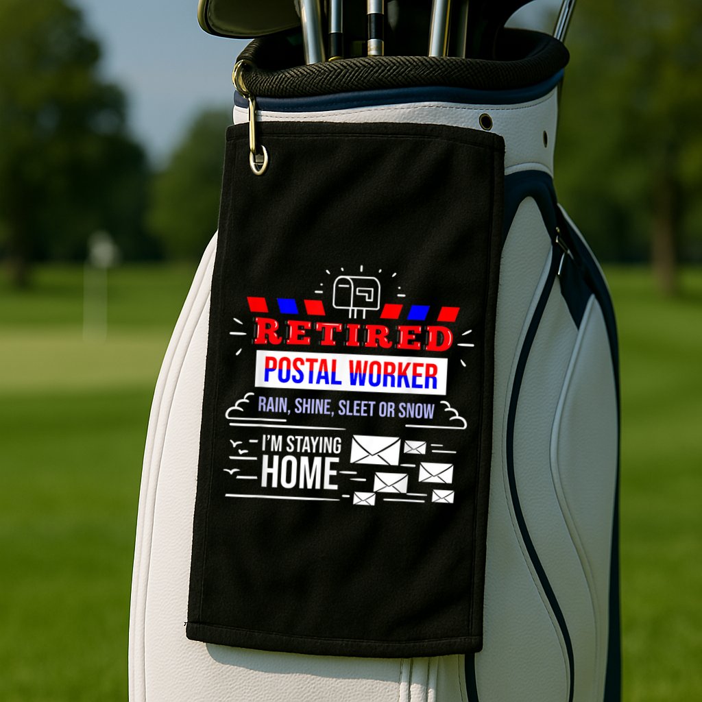 Retired Post Office Postal Worker Retirement Postman Golf Towel