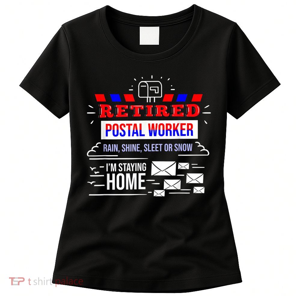 Retired Post Office Postal Worker Retirement Postman Womens T-Shirt