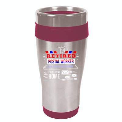 Retired Post Office Postal Worker Retirement Postman 16oz Travel Tumbler