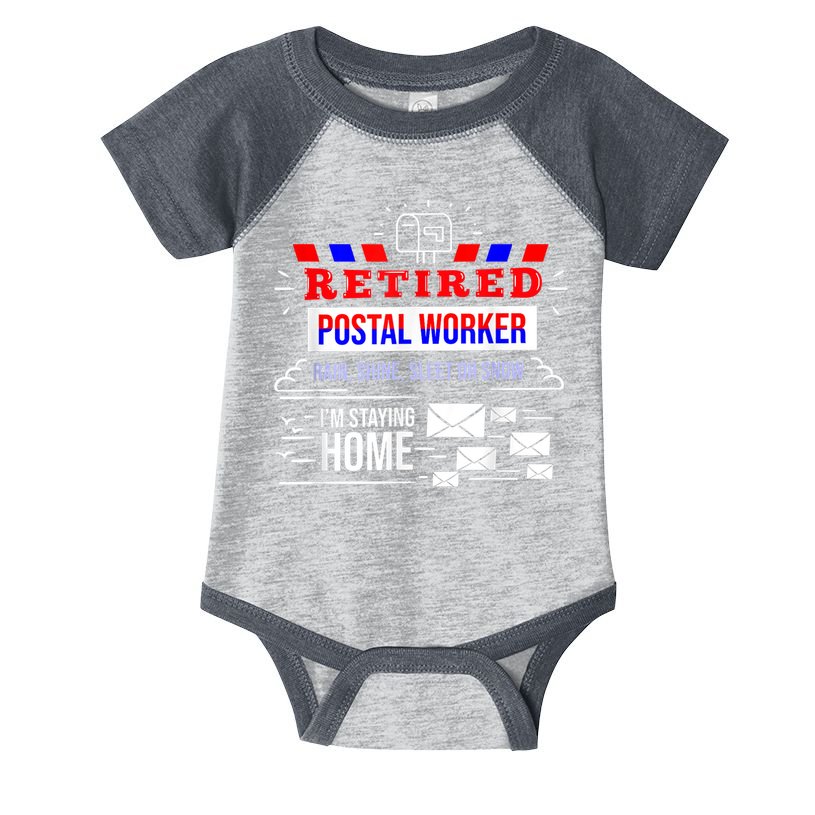 Retired Post Office Postal Worker Retirement Postman Infant Baby Jersey Bodysuit