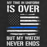Retired Police Officer Gifts Thin Blue Line 7 Panel Mesh Trucker Snapback Hat