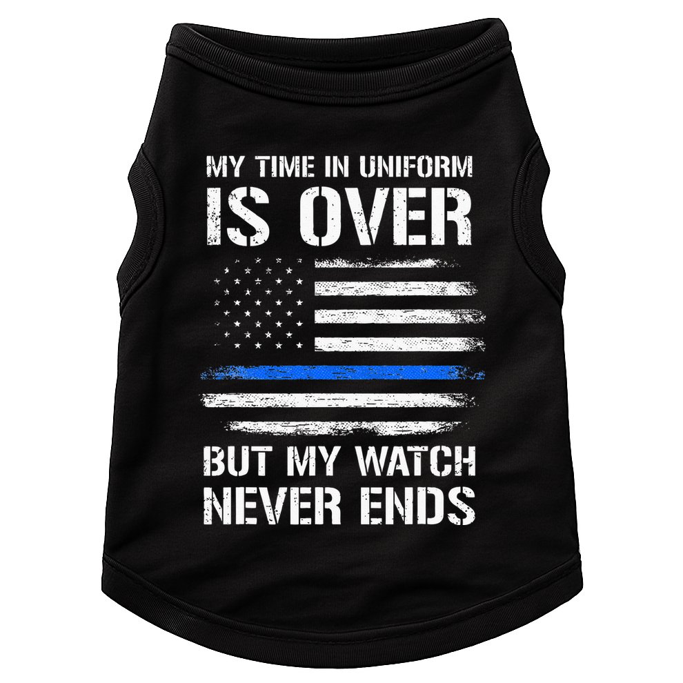 Retired Police Officer Gifts Thin Blue Line Doggie Tank
