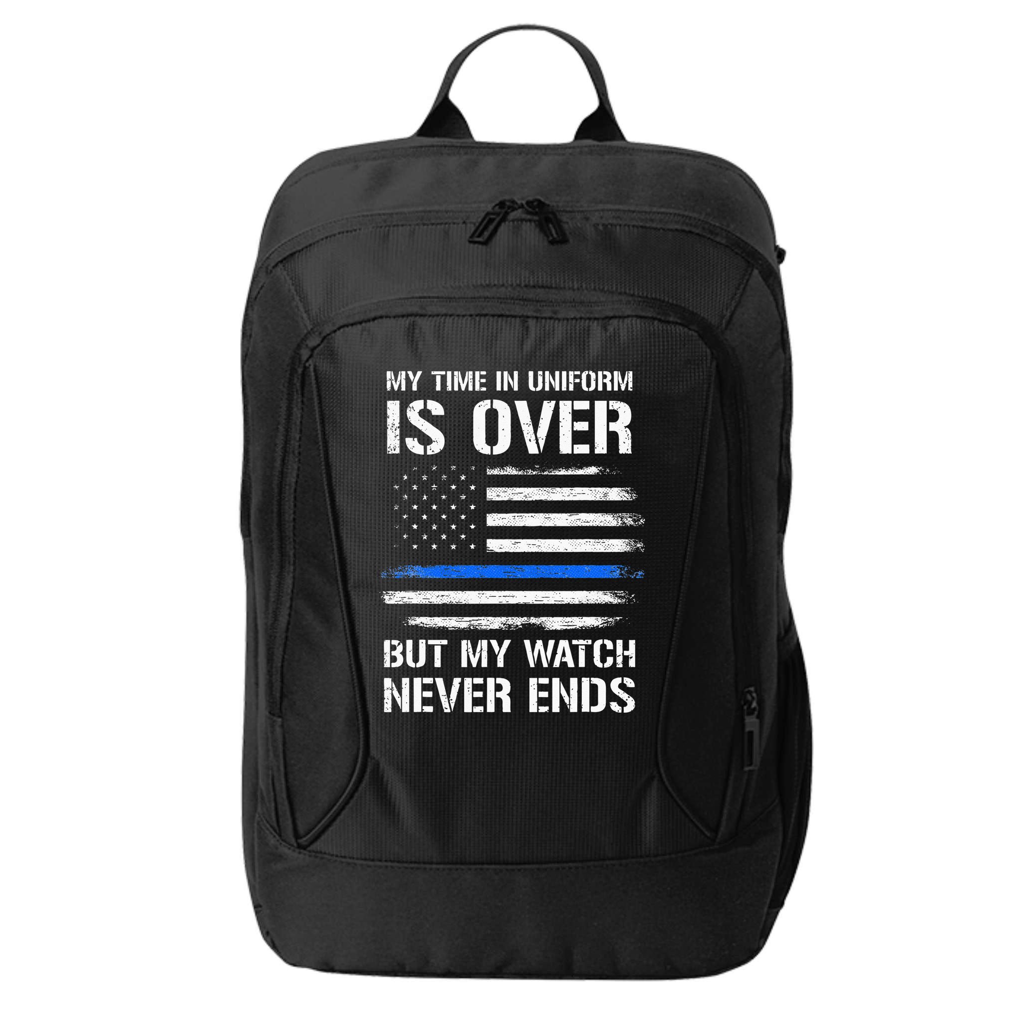 Retired Police Officer Gifts Thin Blue Line City Backpack