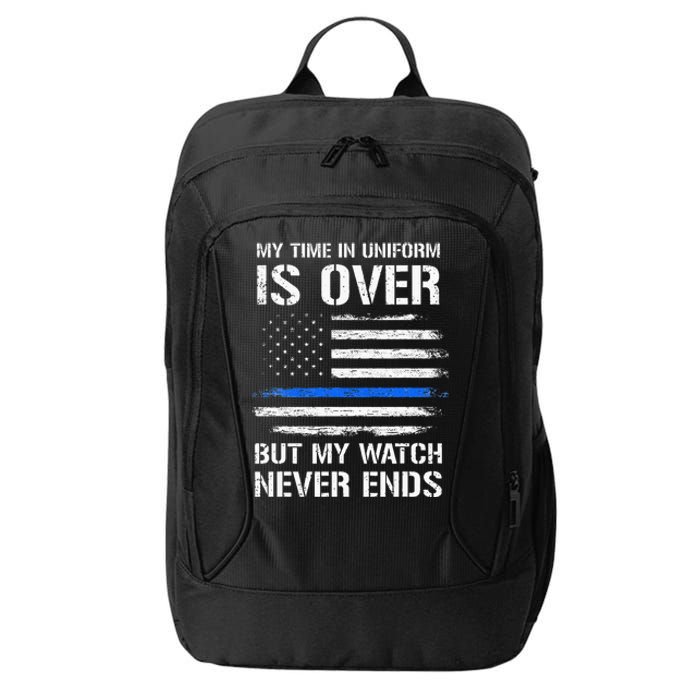 Retired Police Officer Gifts Thin Blue Line City Backpack