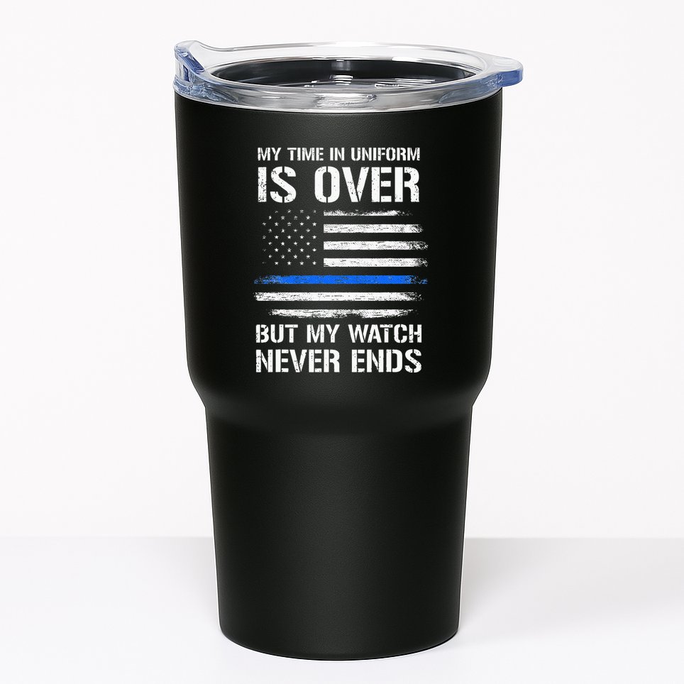 Retired Police Officer Gifts Thin Blue Line Tumbler