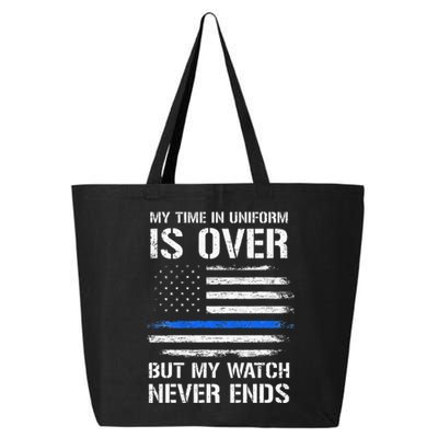 Retired Police Officer Gifts Thin Blue Line 25L Jumbo Tote