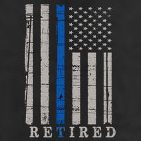 Retired Police Officer  Thin Blue Line Flag Retirement 11oz C Handle Ceramic Mug