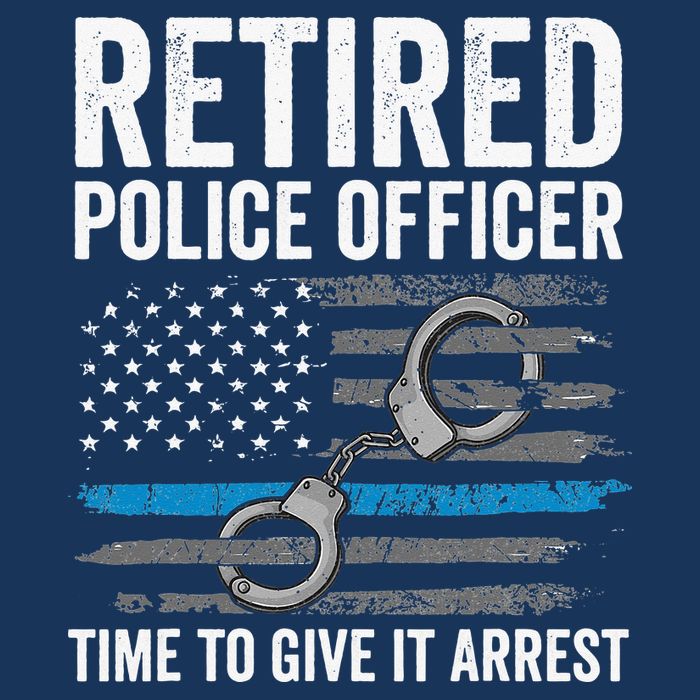 Retired Police Officer Blue Thin Line Flag Retirement 16 in Basic Backpack