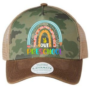 Rainbow Peace Out Preschool Happy Last Day Of School Gift Legacy Tie Dye Trucker Hat