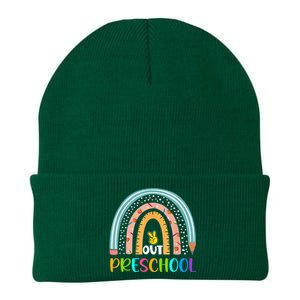 Rainbow Peace Out Preschool Happy Last Day Of School Gift Knit Cap Winter Beanie