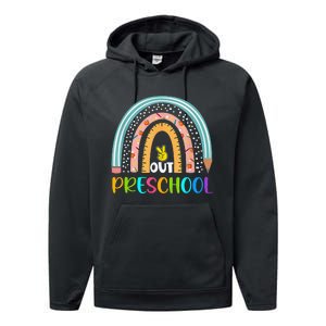 Rainbow Peace Out Preschool Happy Last Day Of School Gift Performance Fleece Hoodie