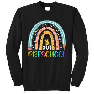 Rainbow Peace Out Preschool Happy Last Day Of School Gift Sweatshirt