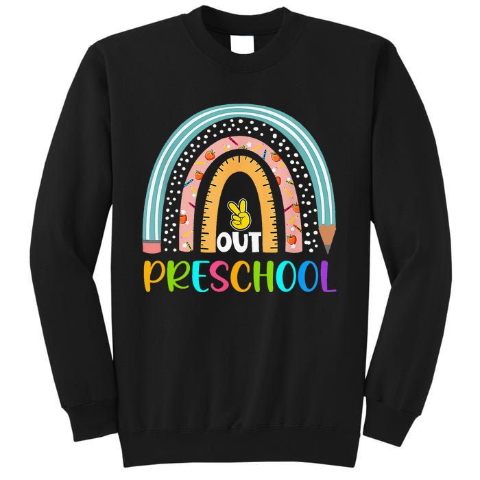 Rainbow Peace Out Preschool Happy Last Day Of School Gift Sweatshirt