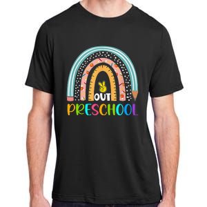 Rainbow Peace Out Preschool Happy Last Day Of School Gift Adult ChromaSoft Performance T-Shirt