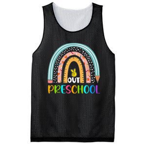 Rainbow Peace Out Preschool Happy Last Day Of School Gift Mesh Reversible Basketball Jersey Tank