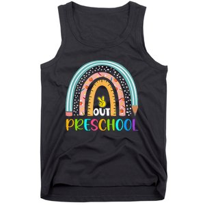 Rainbow Peace Out Preschool Happy Last Day Of School Gift Tank Top