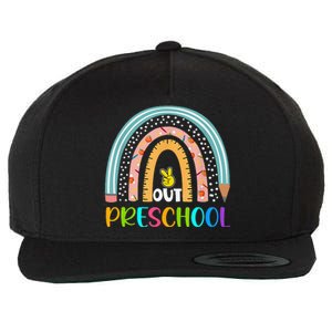 Rainbow Peace Out Preschool Happy Last Day Of School Gift Wool Snapback Cap