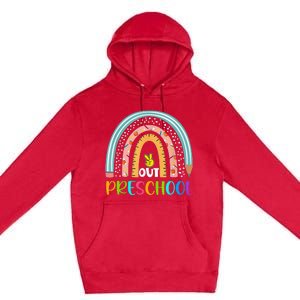 Rainbow Peace Out Preschool Happy Last Day Of School Gift Premium Pullover Hoodie