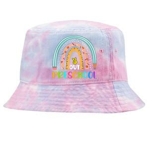 Rainbow Peace Out Preschool Happy Last Day Of School Gift Tie-Dyed Bucket Hat