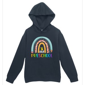 Rainbow Peace Out Preschool Happy Last Day Of School Gift Urban Pullover Hoodie